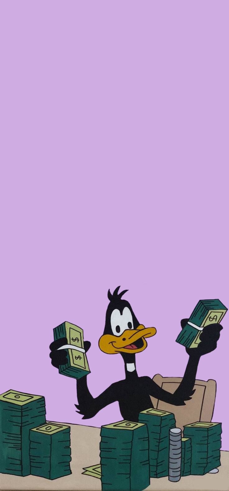 736x1574 Daffy Duck Money Wallpaper