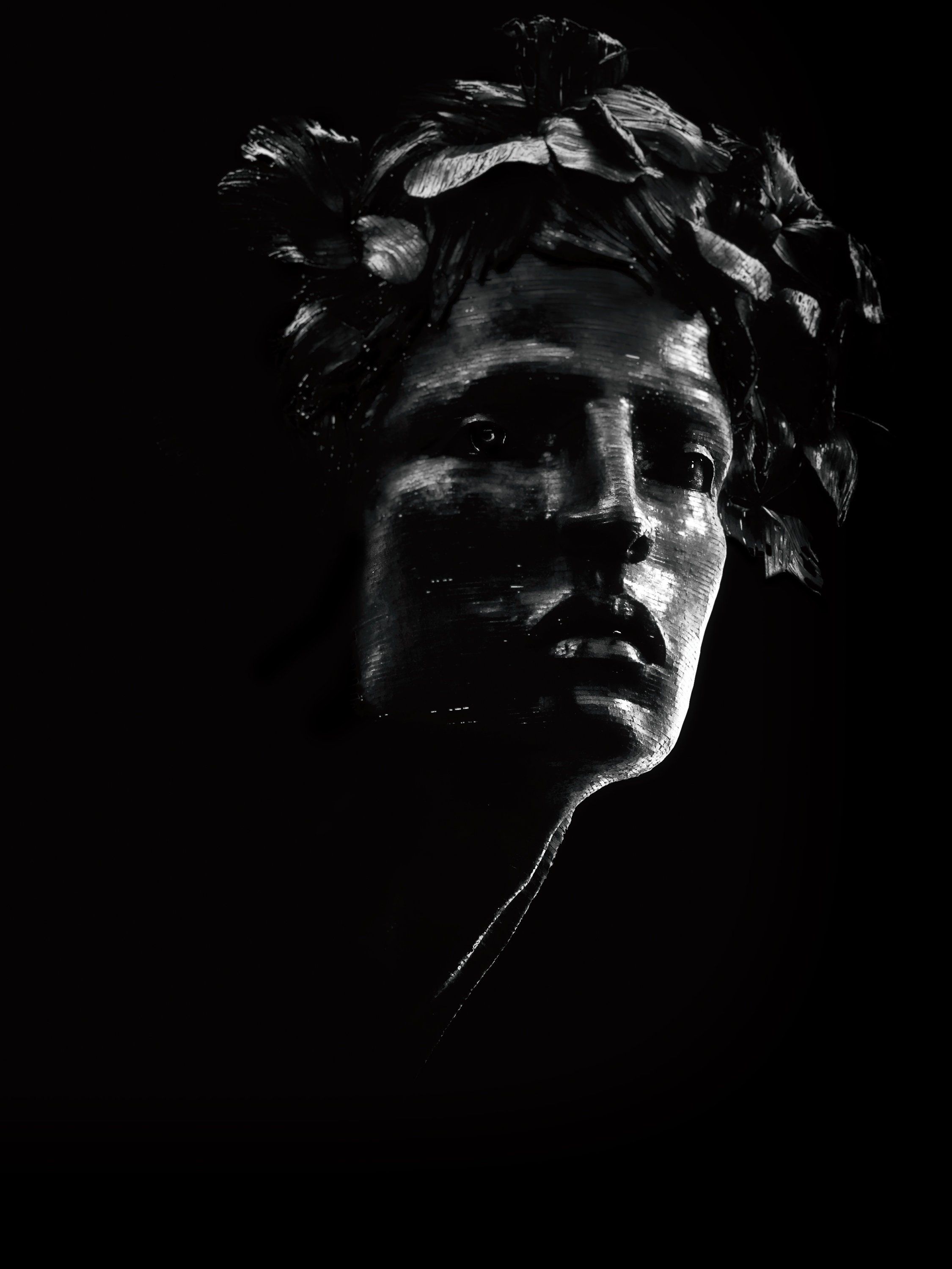2250x3000 Roman Sculpture Face Photo Print, Black and White Sculpture Picture, Roman Sculpture Face, Closeup Sculpture Photo Print