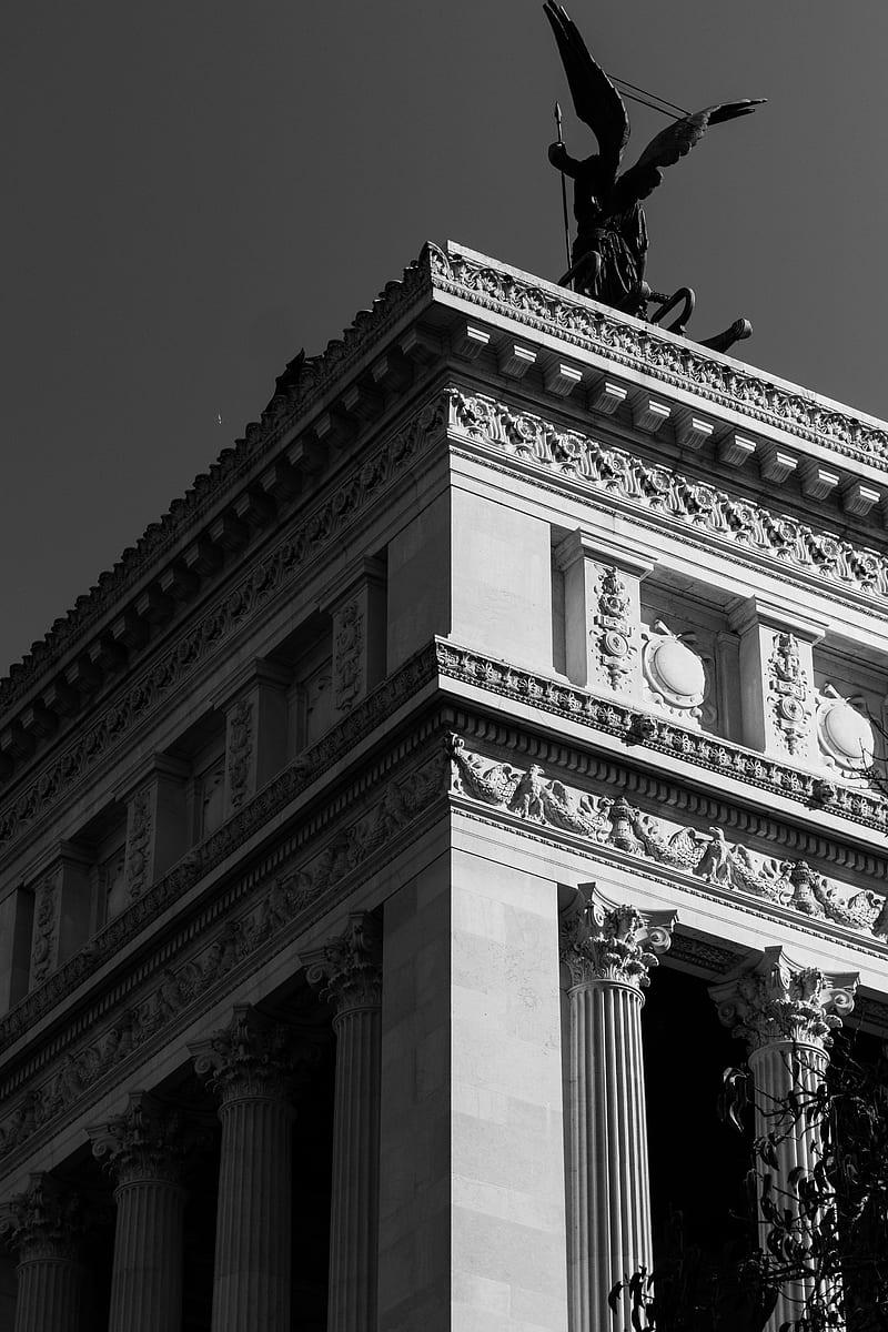 800x1200 White Side, architechtural, architect, baroque, black and white, italy, mimari, HD phone wallpaper