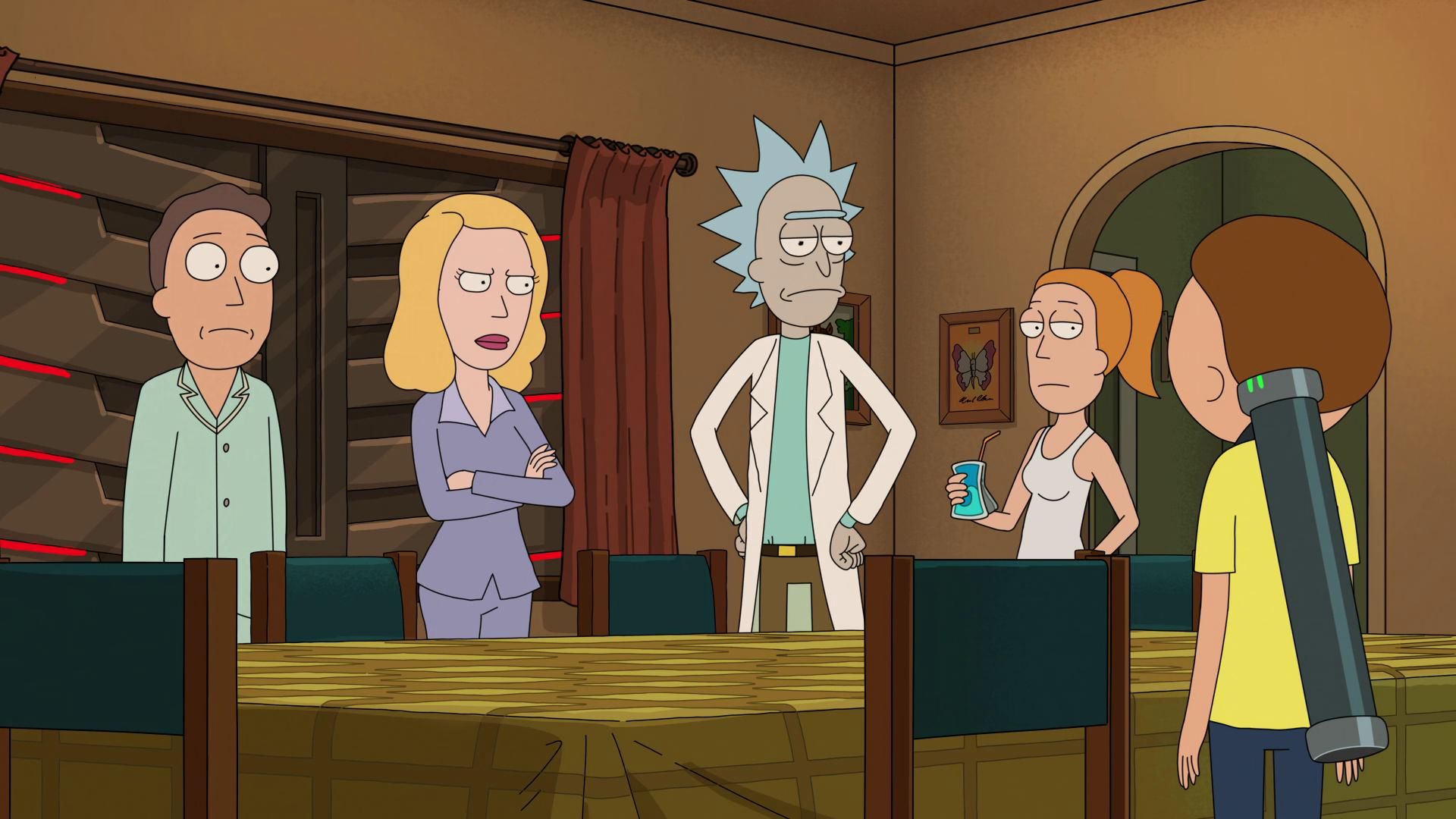 1920x1080 Desktop wallpaper: Tv Show, Rick And Morty, Beth Smith, Jerry Smith, Morty Smith, Rick Sanchez, Summer Smith 4K free download for PC. 1040137