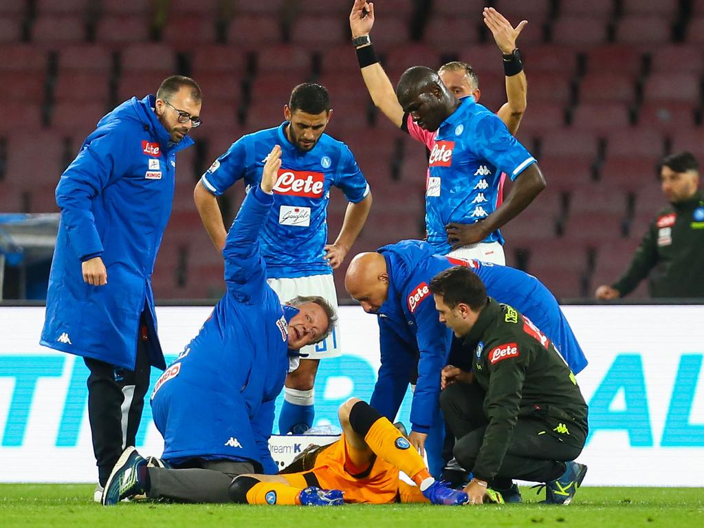 1024x768 Arsenal goalkeeper rushed to hospital after collapsing on pitch. news.com.au