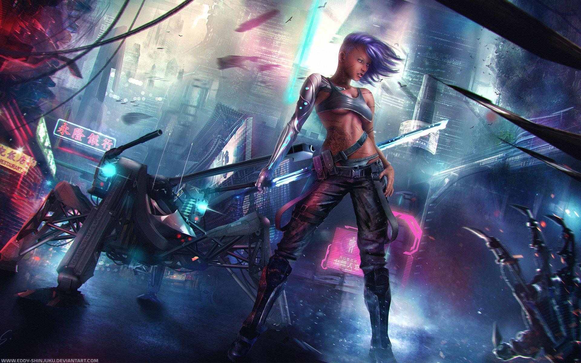 1920x1200 cyberpunk dual wallpaper Dual Monitor