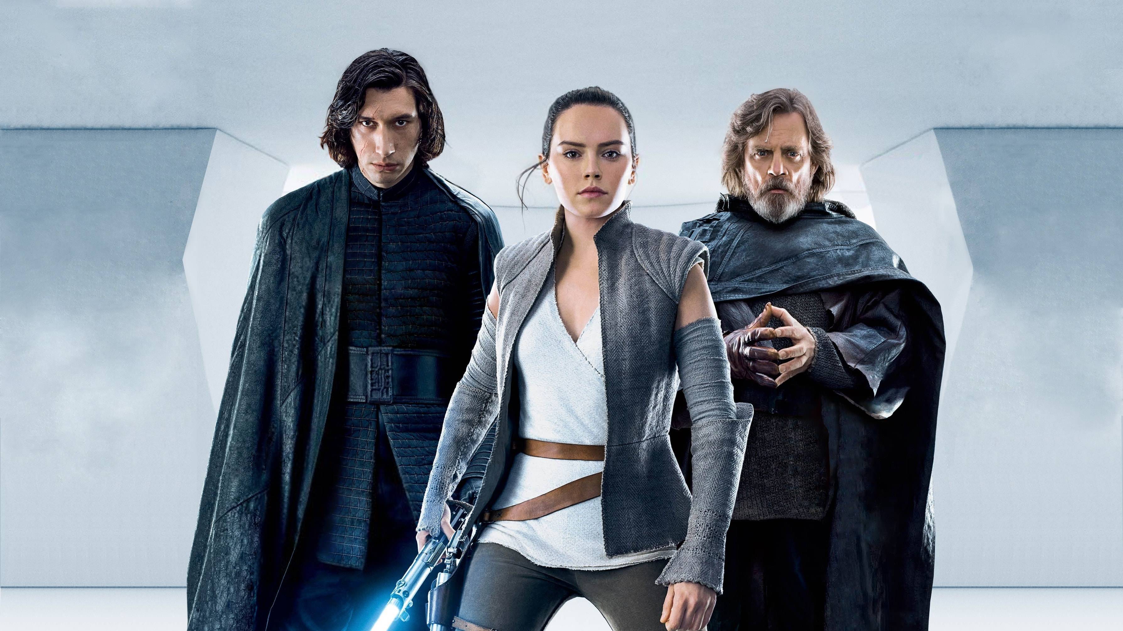 3577x2012 Kylo Ren Rey Luke Skywalker Star Wars Last Jedi 4K