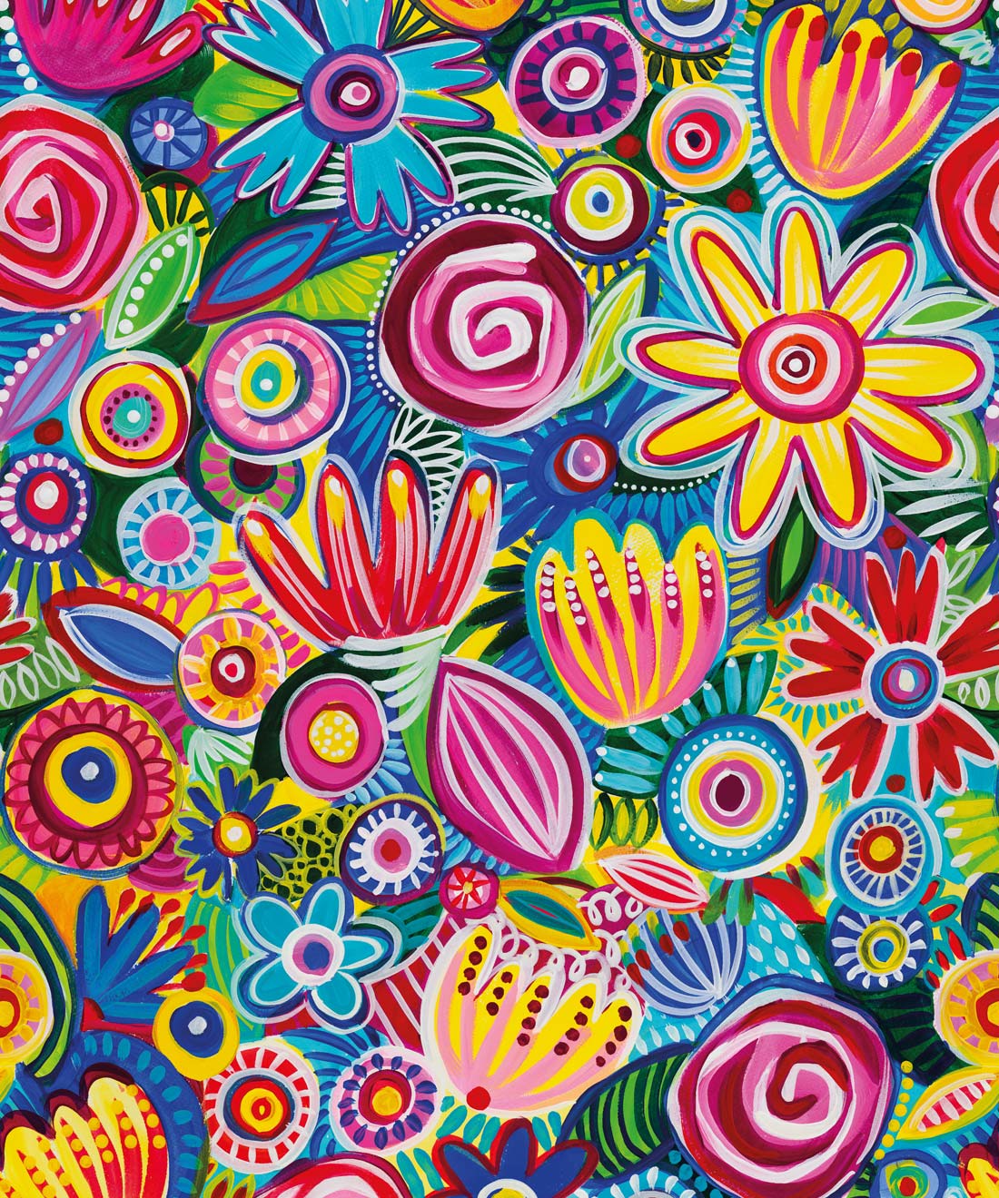 1100x1320 Color Collaboration Wallpaper • Bright Flowers
