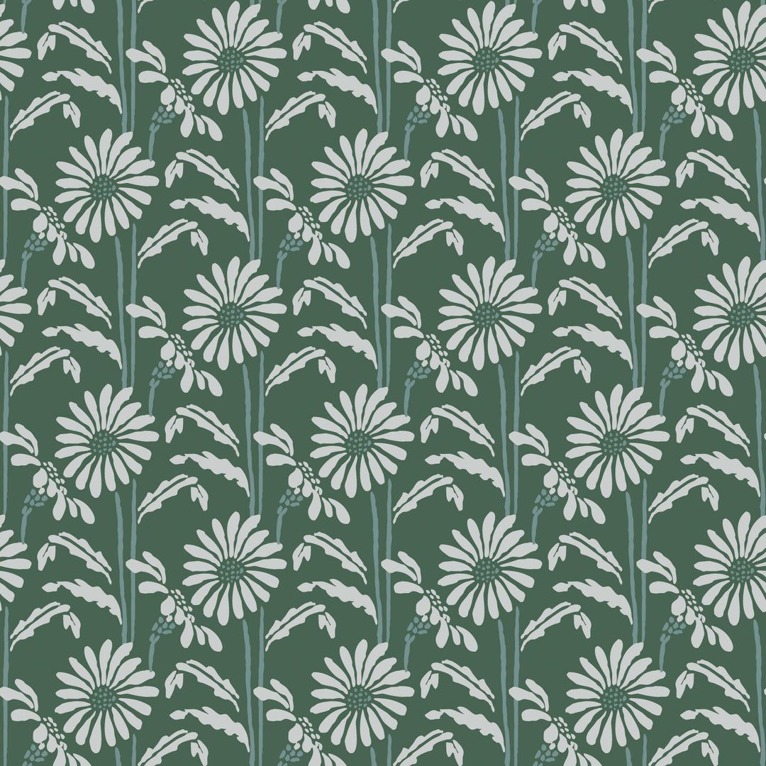 1080x1080 Woodland Bloom Jade Floral Wallpaper