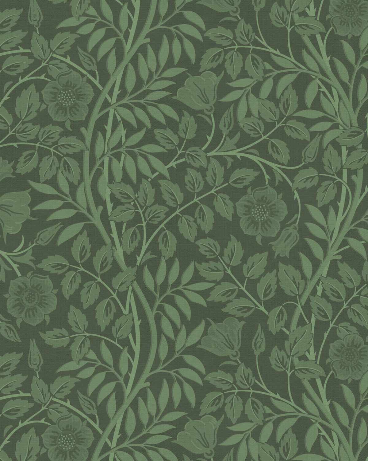 1200x1500 Floral Vines Luxe Dark Green Wallpaper Removable Peel & Stick Online