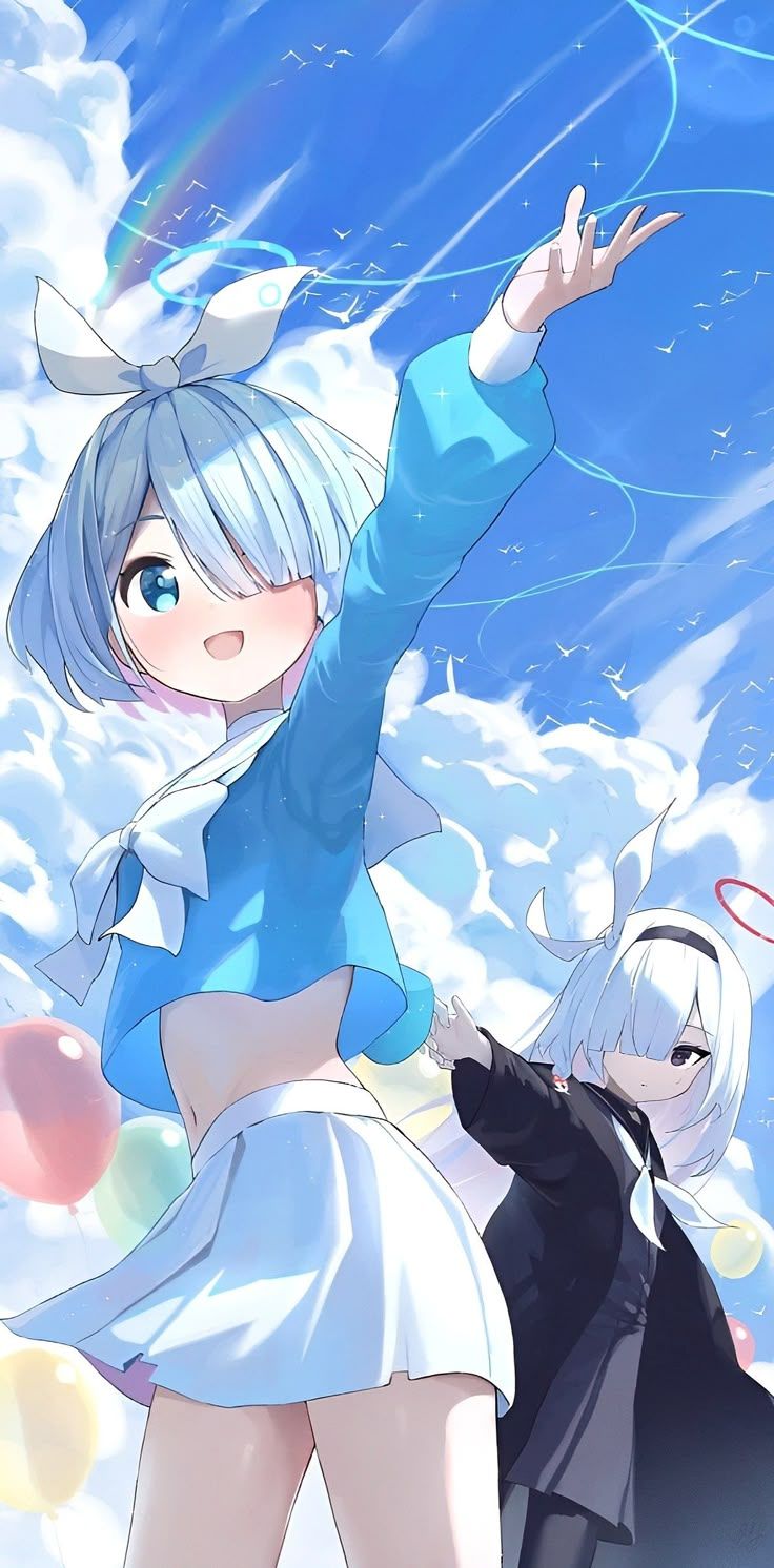 736x1492 Blue Archive Wallpaper // Arona & Plana