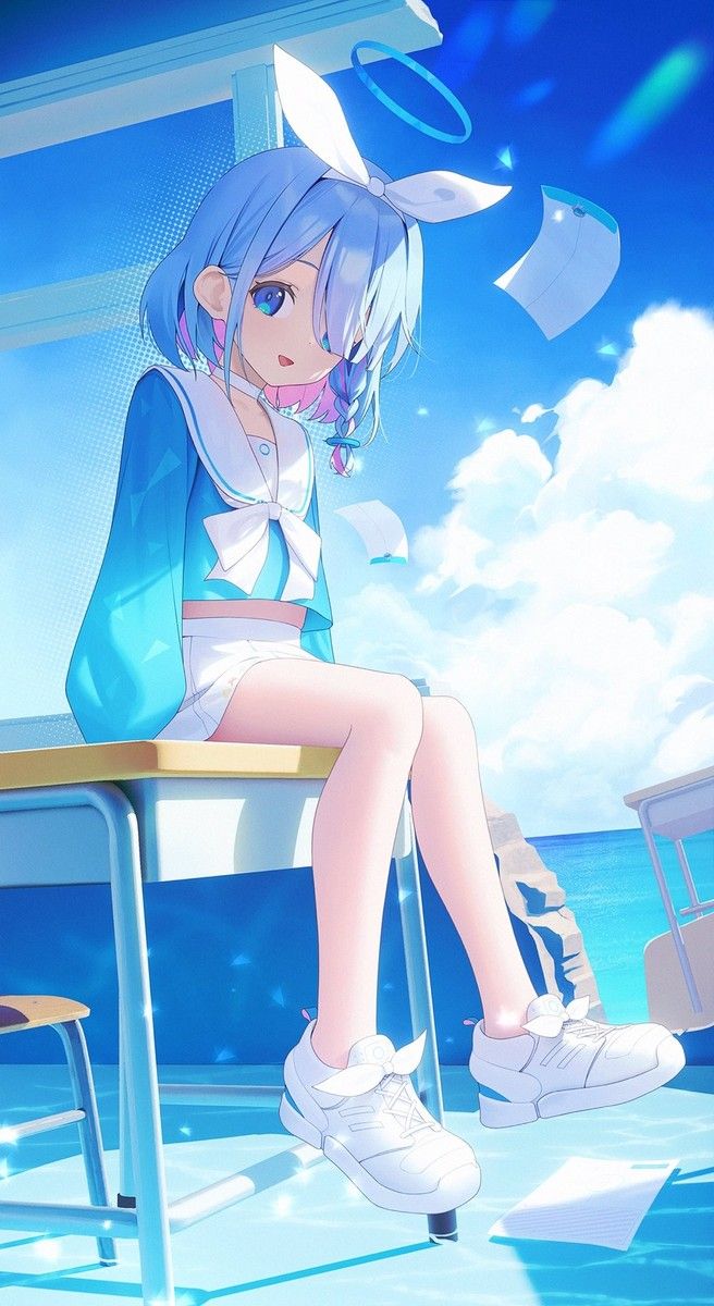 656x1200 Anime Blue Archive Arona Blue Archive Portrait Gaming Mat Desk 7846