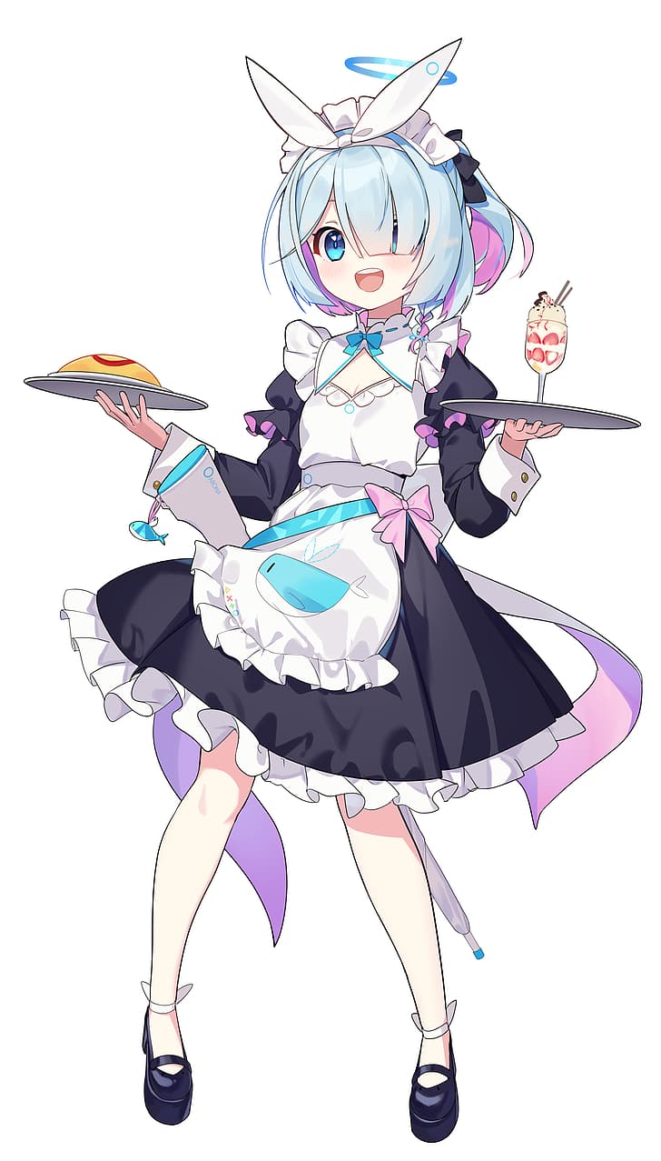728x1277 2360x1640px. free download. HD wallpaper: anime, anime girls, Blue Archive, arona(blue archive), maid outfit