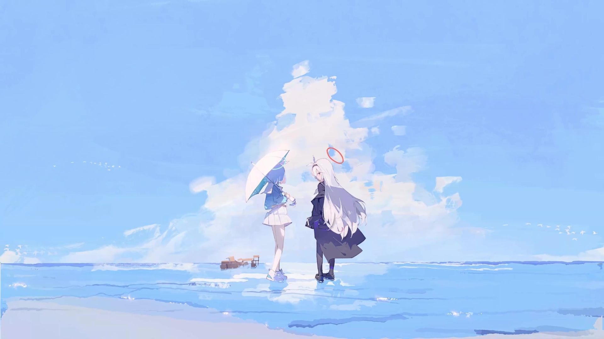 1920x1080 Plana X Arona Blue Archive Live Wallpaper