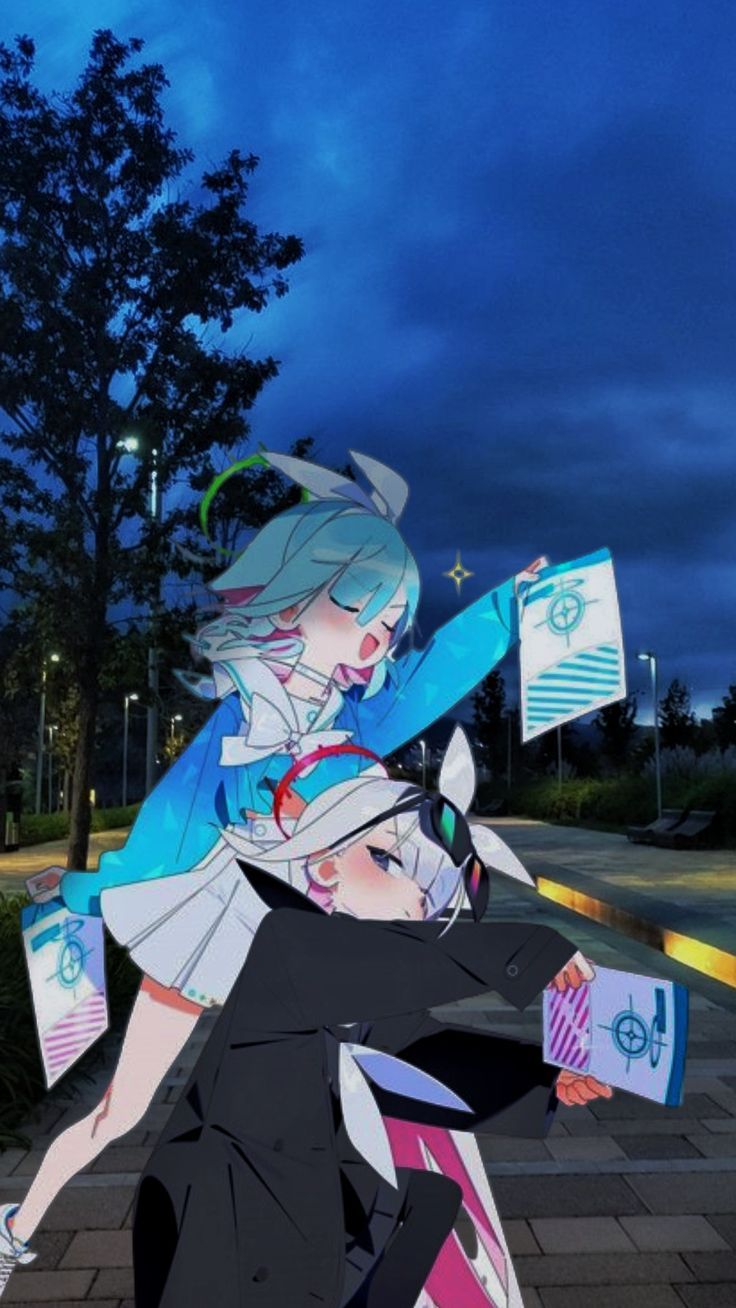 736x1308 Plana & Arona (Blue Archive wallpaper)