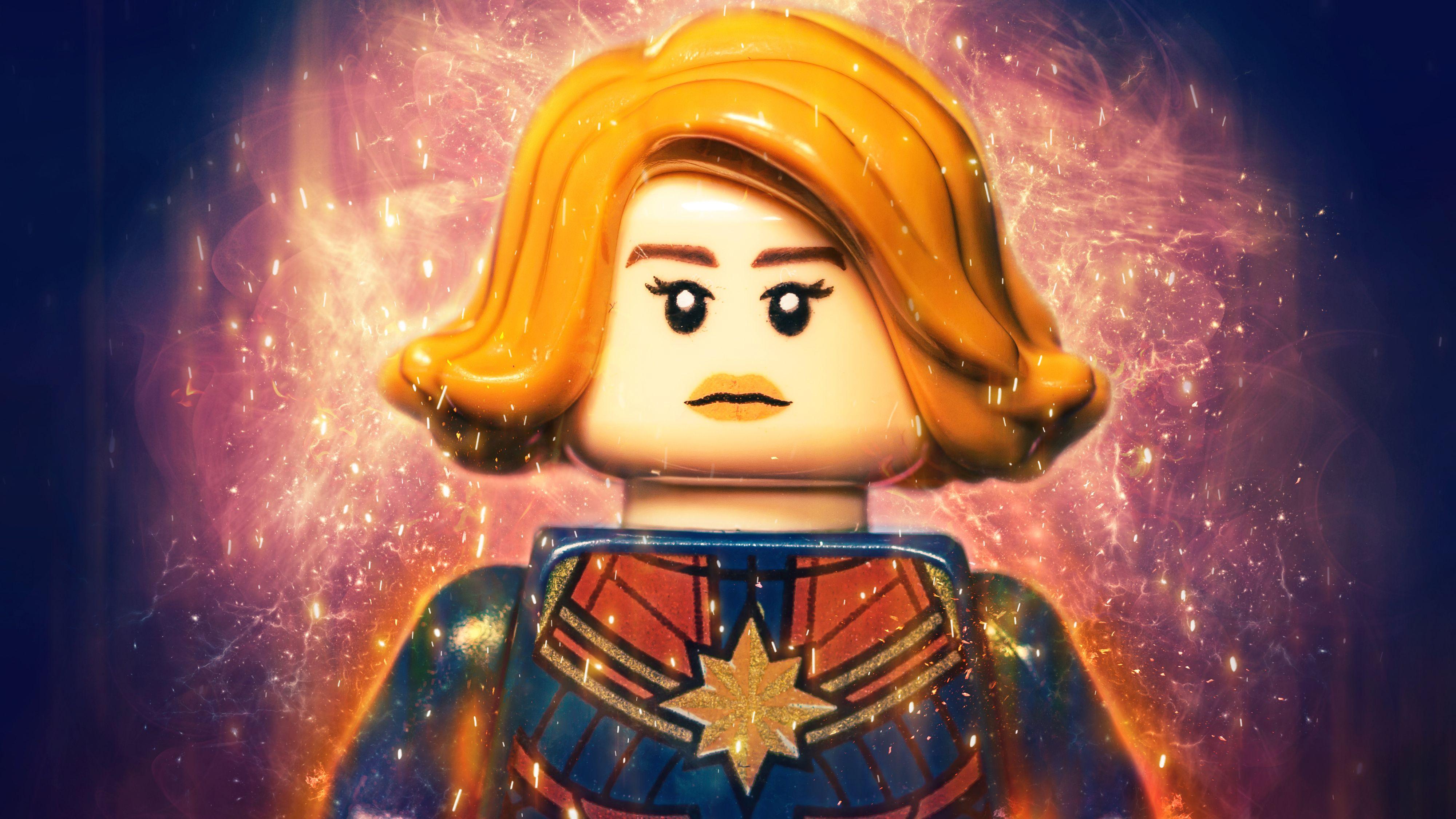 4000x2250 Captain Marvel Lego 4k, HD Superheroes, 4k Wallpaper, Image, Background, Photo and Picture