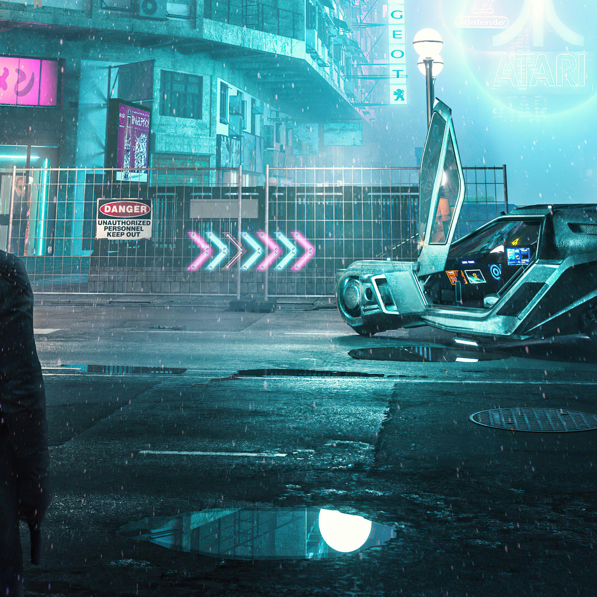2048x2048 Blade Runner 2049 Tokyo Cyberpunk 4k iPad Air HD 4k