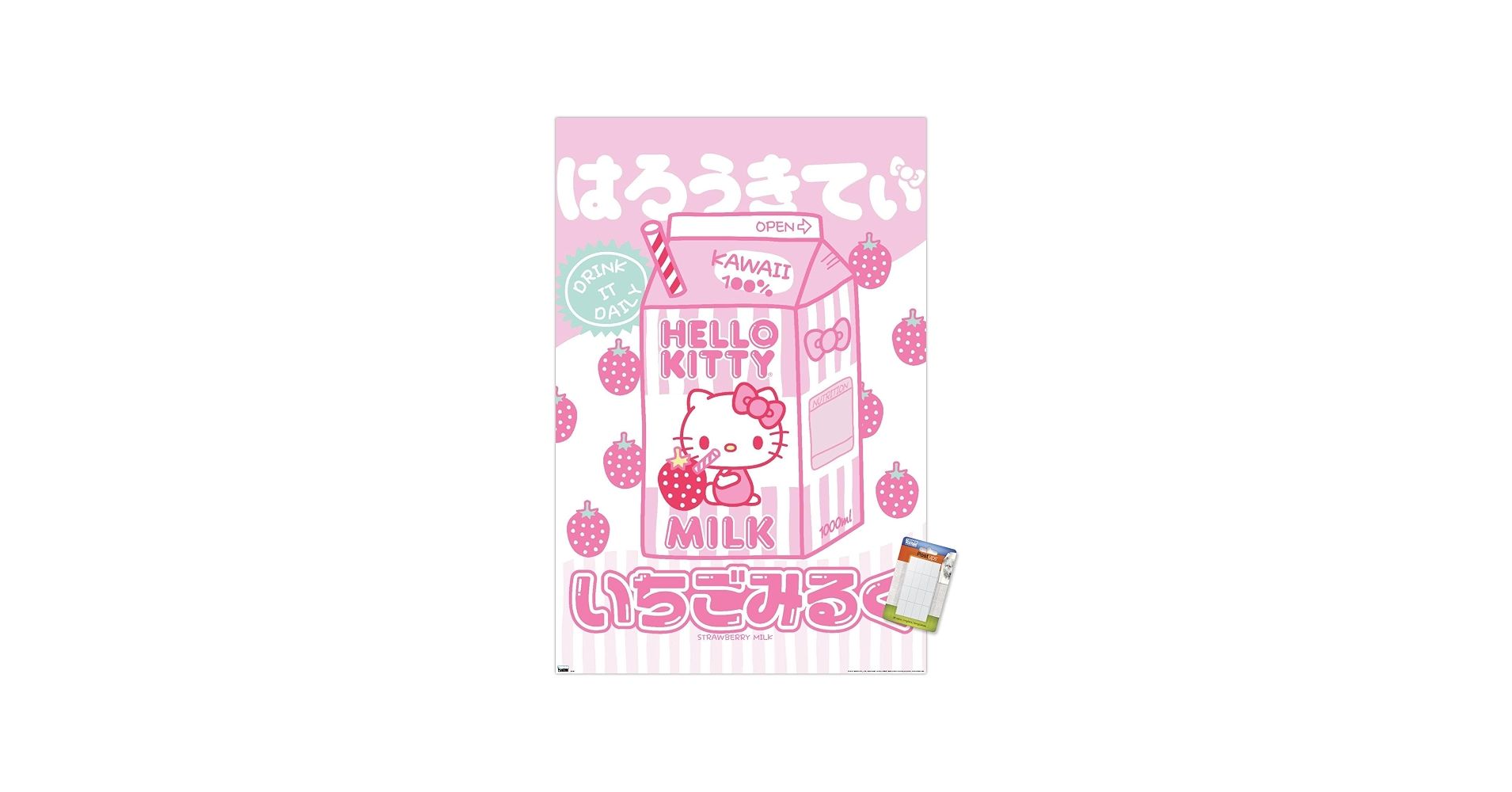 1910x1000 Hello Kitty: 20 Kawaii Tokyo Wall Poster, 22.37 x 34. Poster & Mount Bundle: Posters & Prints