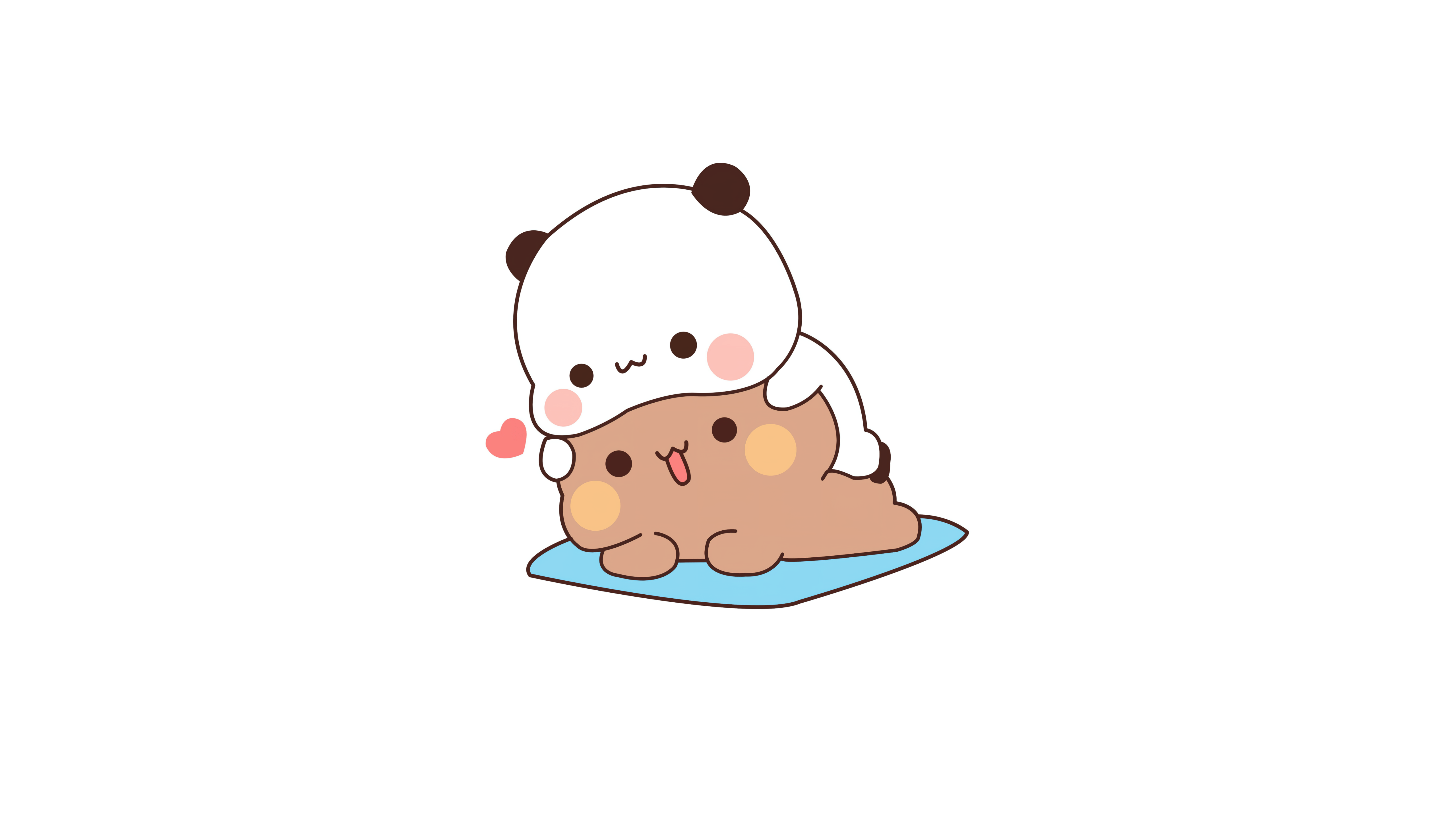 5120x2880 Milk and Mocha Bears Wallpaper 4K, 8K, Kawaii couple, Milk bear