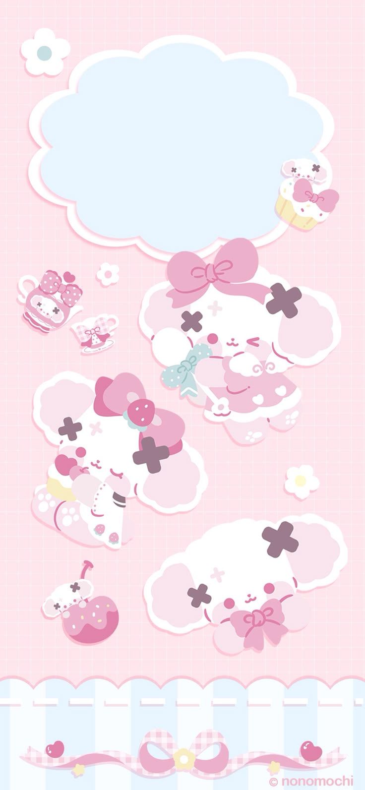 736x1593 Milk sanrio wallpaper. Nonomochi wallpaper, Bonbonribbon wallpaper, Kawaii wallpaper