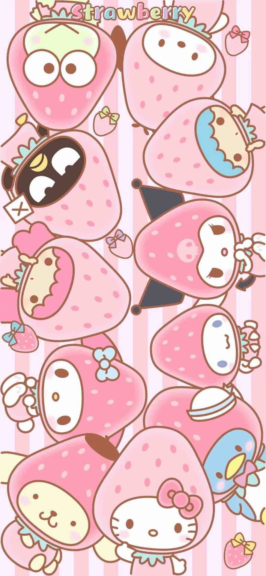 887x1920 SANRIO STRAWBERRY WALLPAPERS