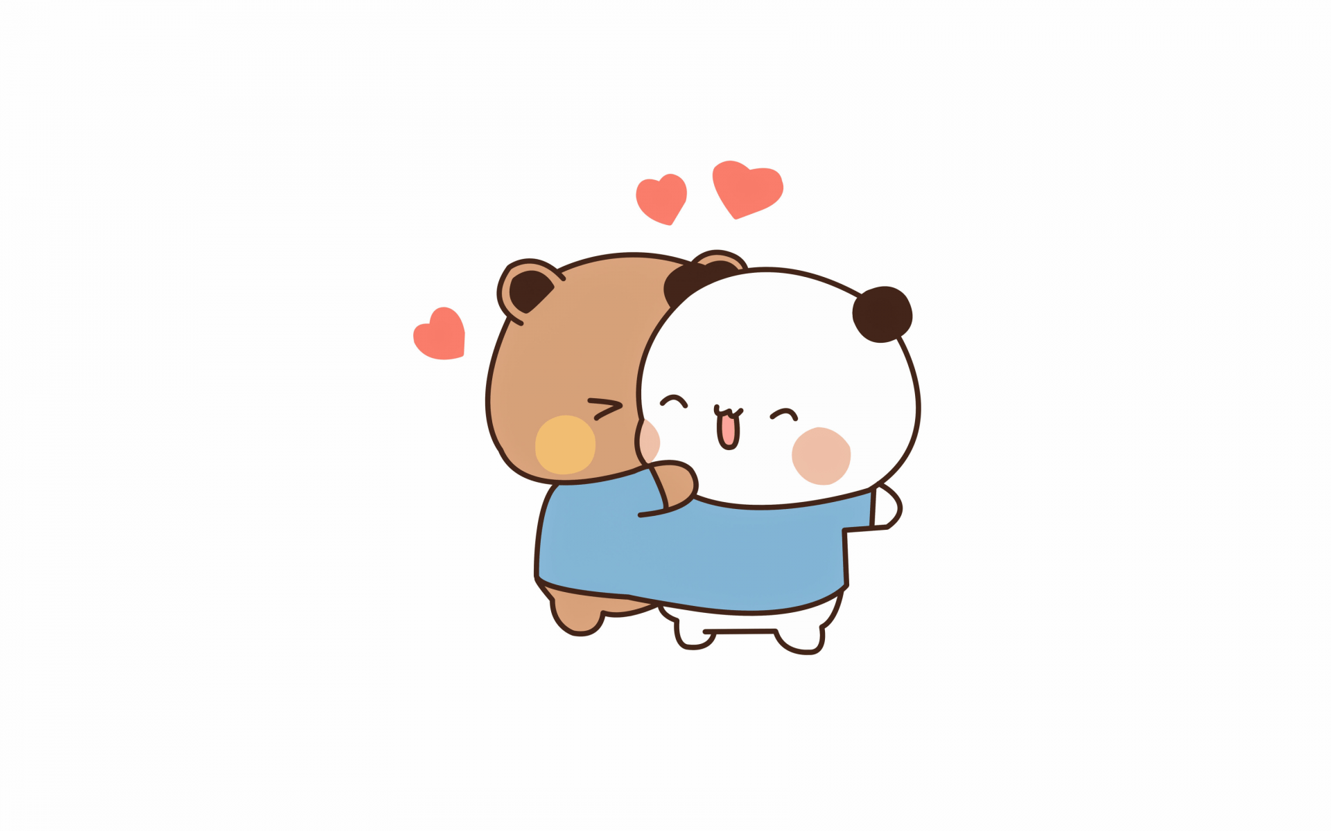 1920x1200 Milk and Mocha Bears Wallpaper 4K, Kawaii couple, Love couple