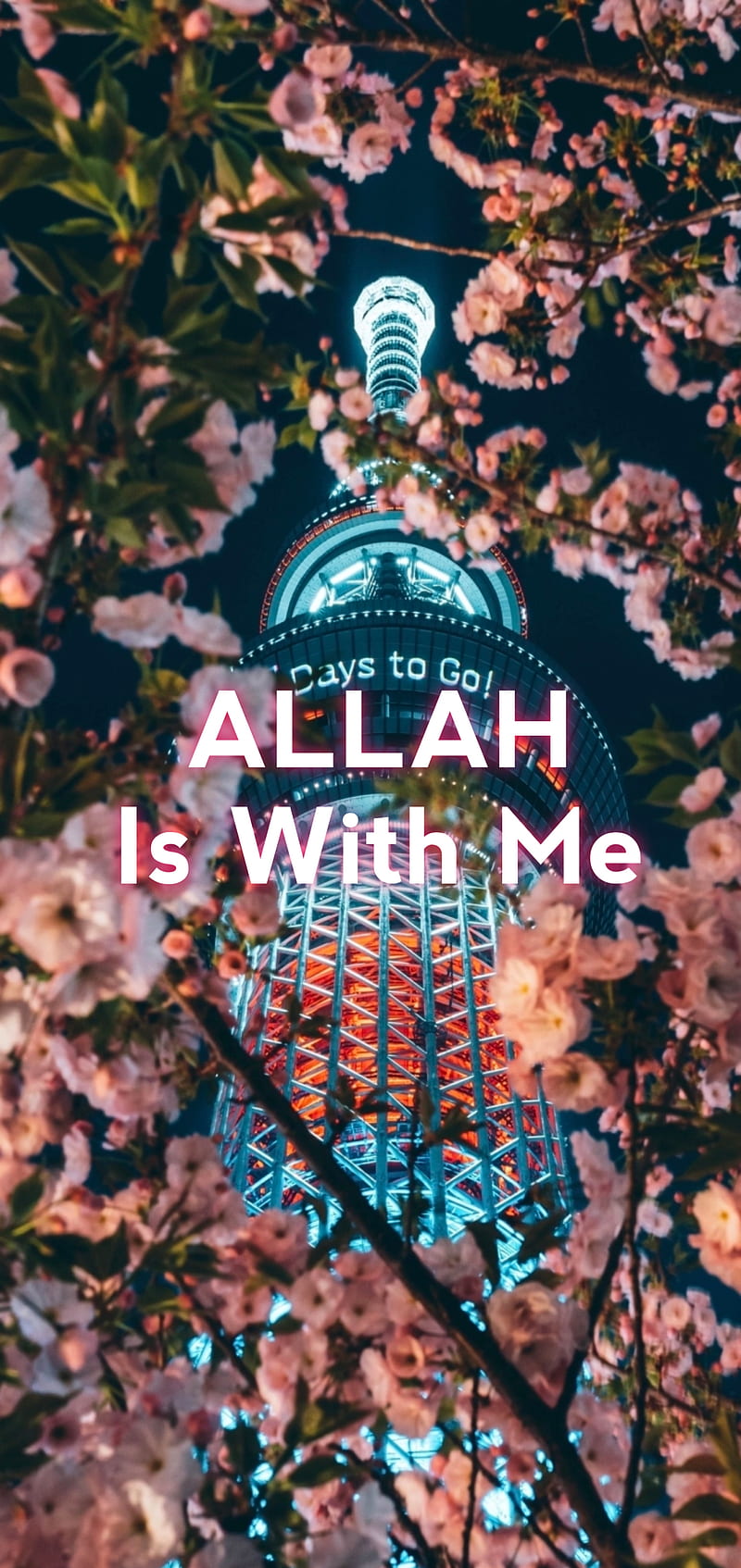 800x1694 Allah Is With Me, islamic, islam, islamic, allah, HD phone wallpaper
