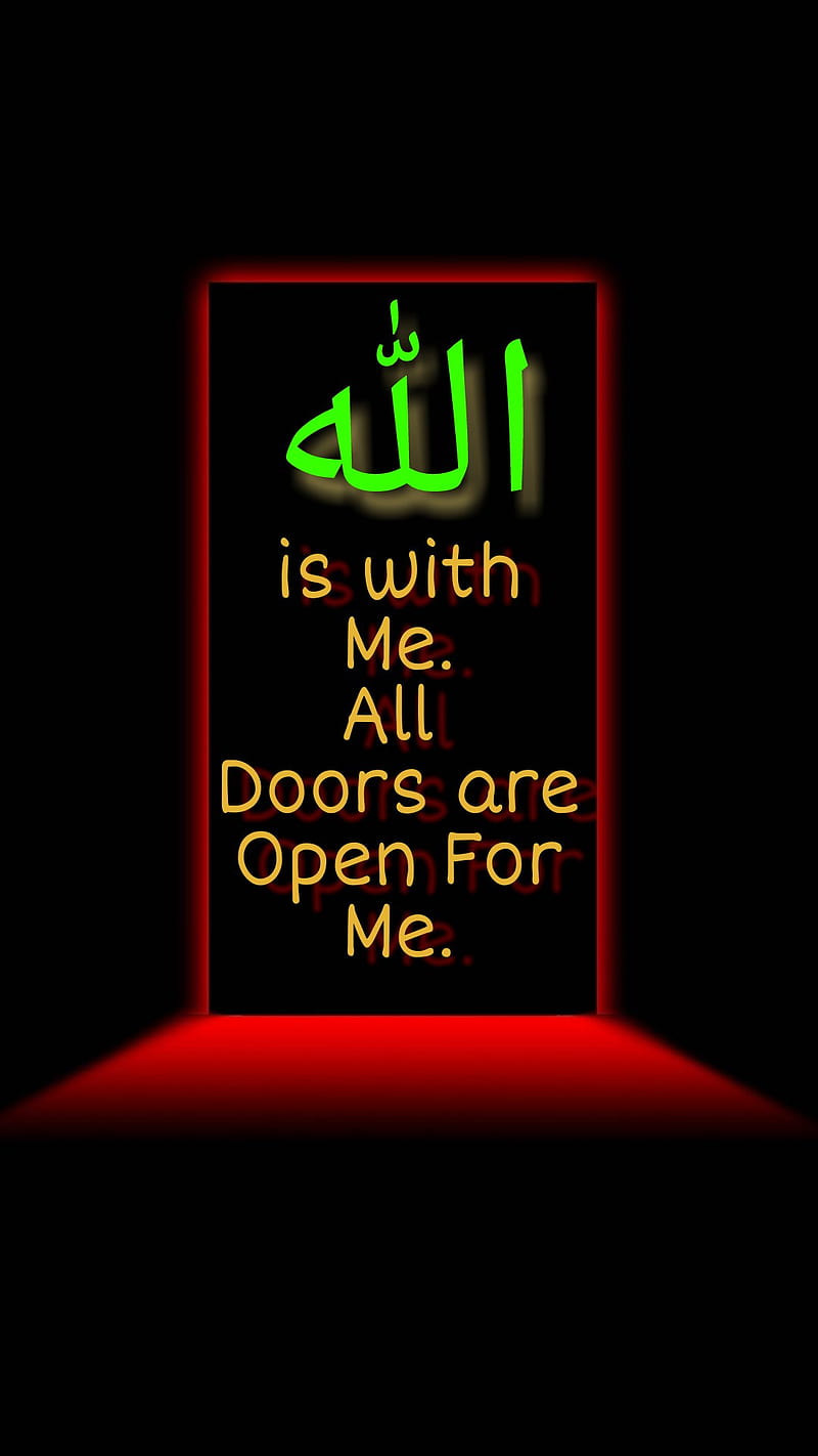 800x1422 Allah is with me, one, HD phone wallpaper