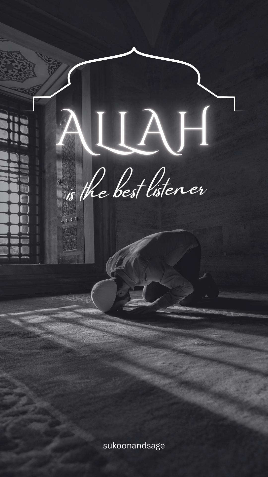 1080x1920 Phone Wall Paper Allah is the Best Listener Islam