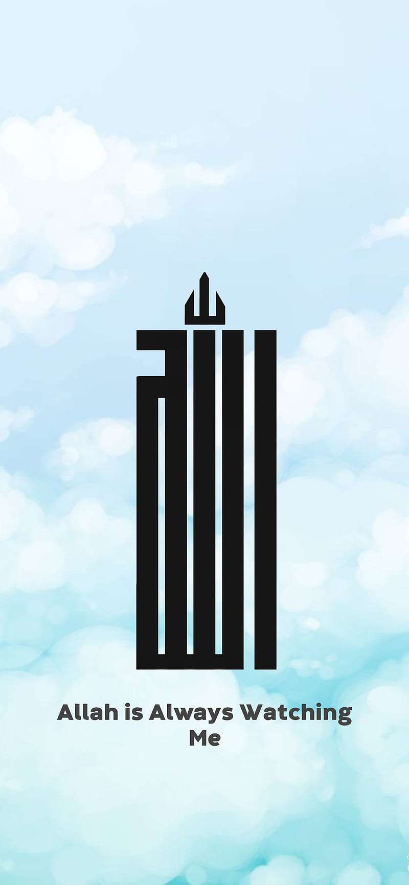 800x1732 Aallah Watching Me, islamic, islamic, HD phone wallpaper