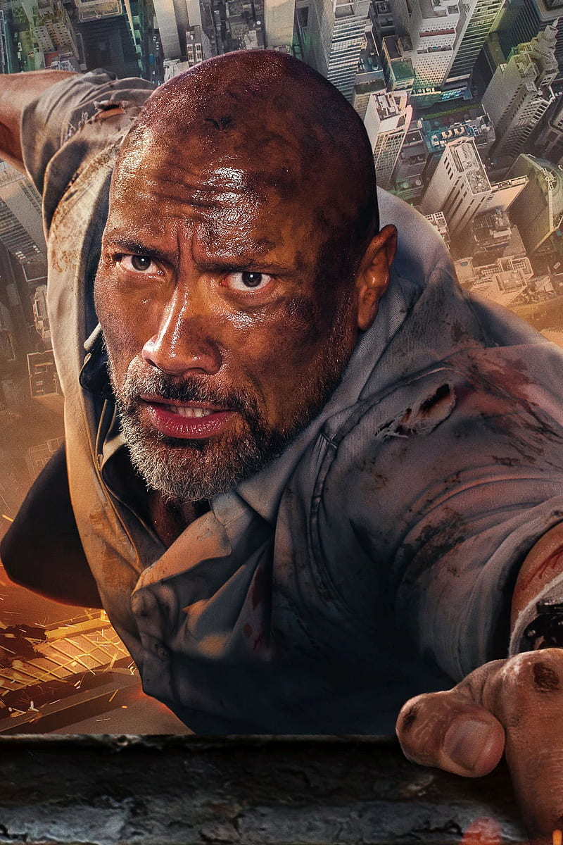 800x1200 Skyscraper, movie, poster, action, thriller, dwayne johnson, neve campbell, HD phone wallpaper