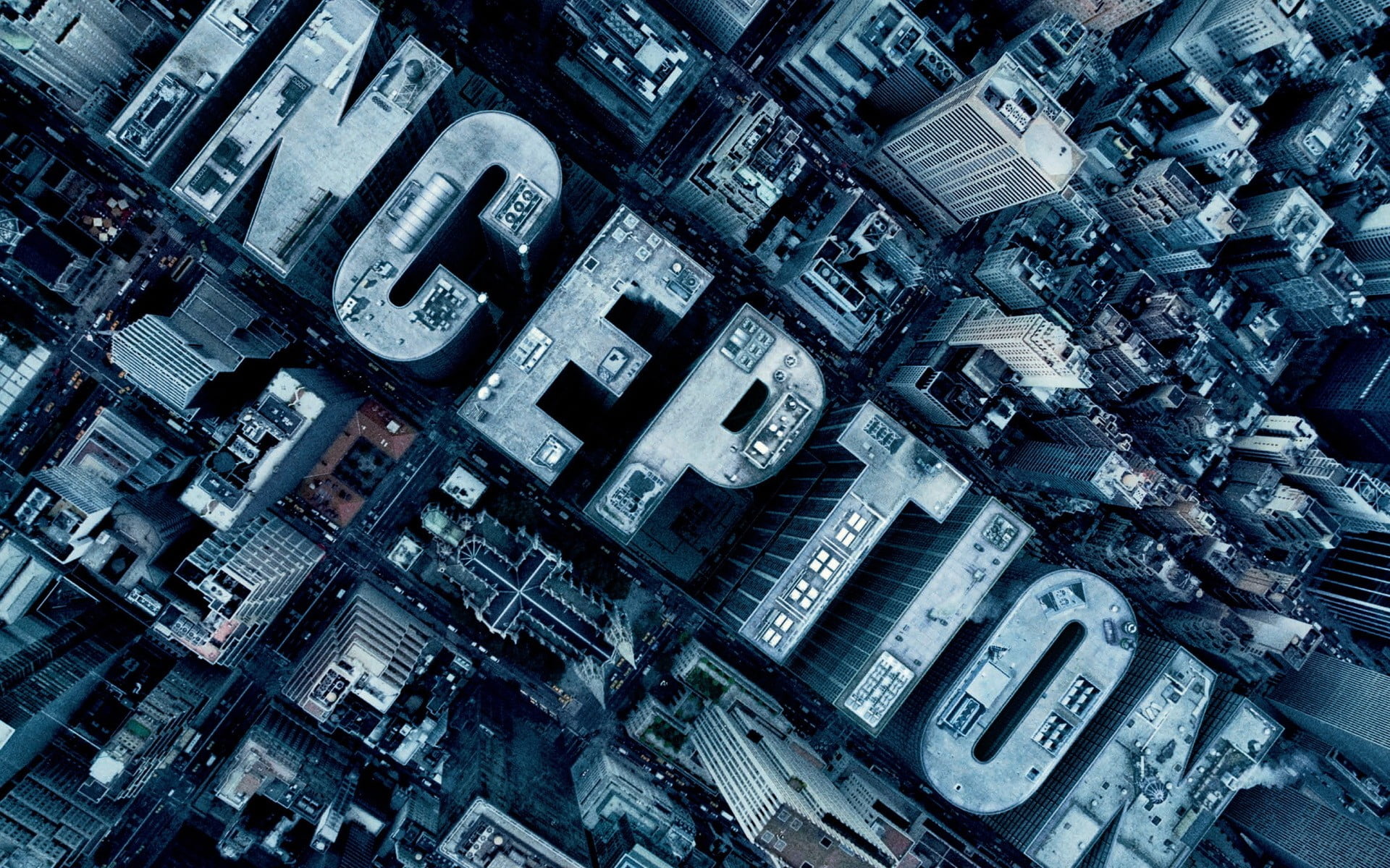 1920x1200 Inception movie logo, Inception, skyscraper, aerial view, typography HD wallpaper