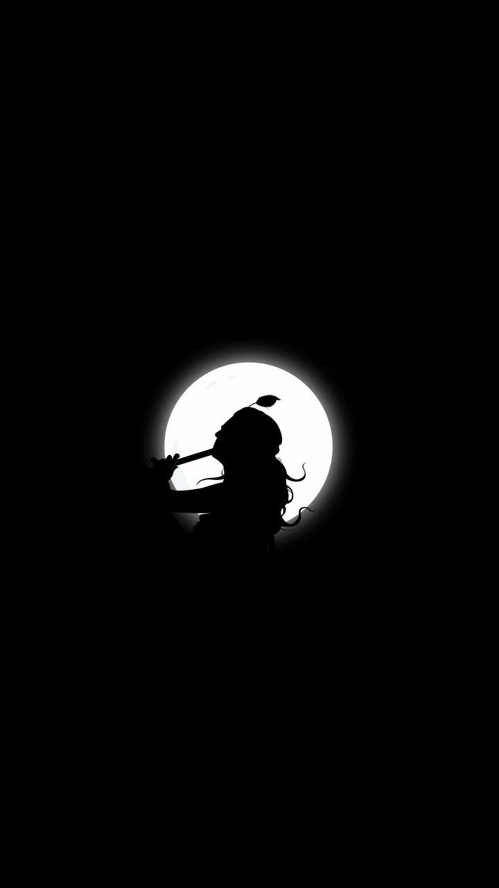 720x1280 Wallpaper amoled, black, white, krishna, hindu, hinduism, sanatan, sanatani, lord, god, Black 4K by Rony ?. Download wal. God black and white wallpaper, Krishna profile pic, Krishna black and white wallpaper