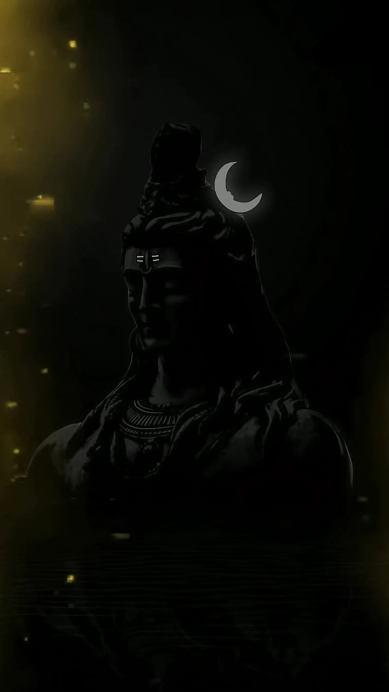 800x1422 New Bholenath, Dark Background, lord shiva, hindu god, bhakti, HD phone wallpaper