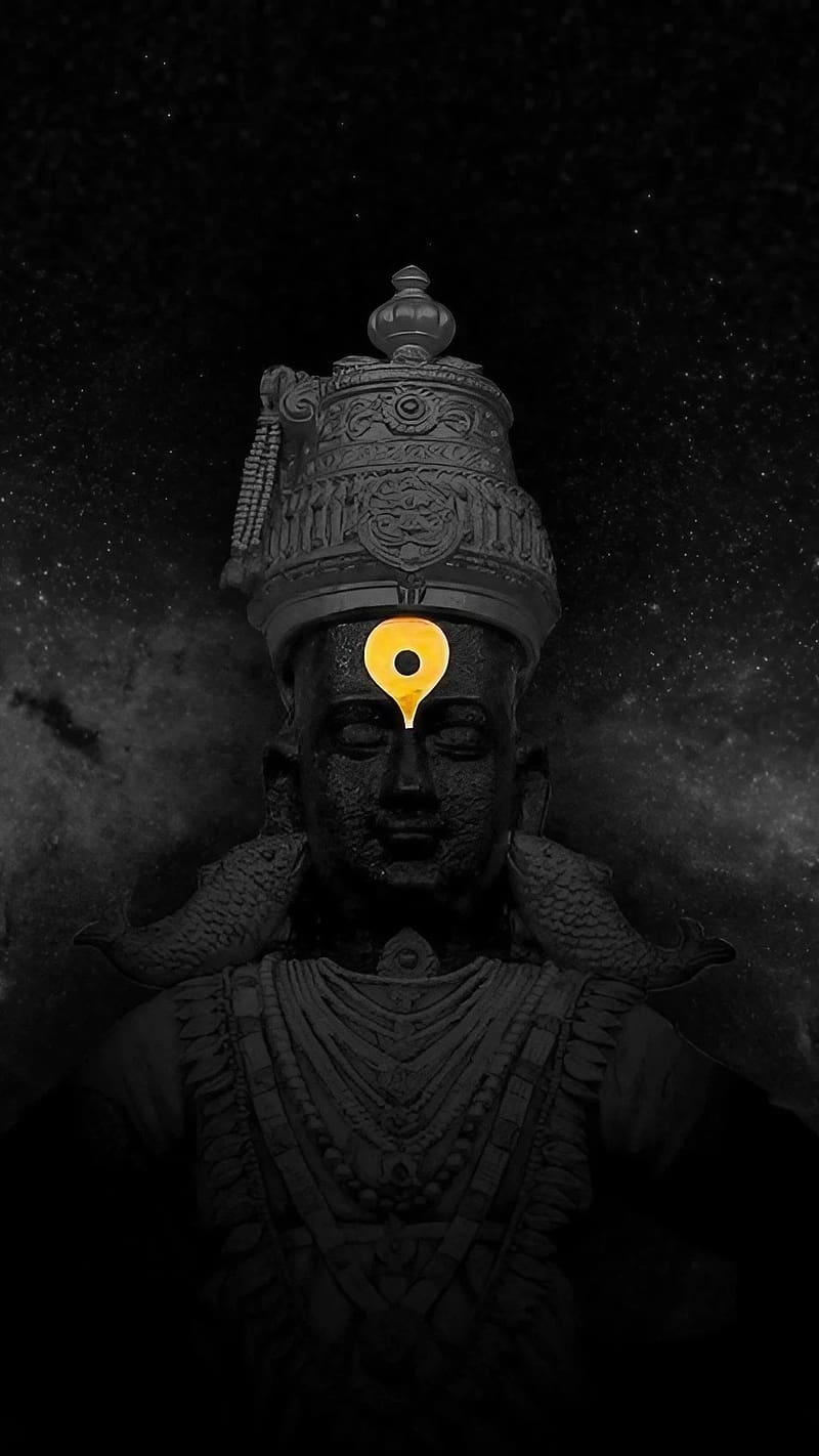 800x1422 Vitthal, Dark Effect, hindu god, bhakti, devotional, HD phone wallpaper