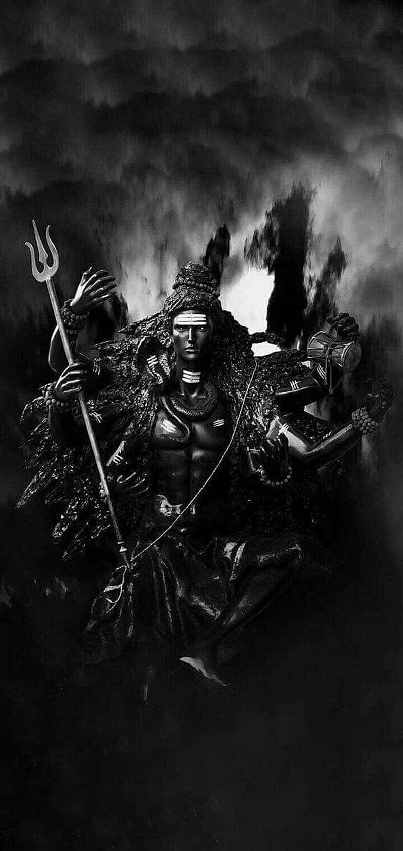 800x1689 OM Dark, bhagwan, black, god, mahadev, peace, shiva, HD phone wallpaper