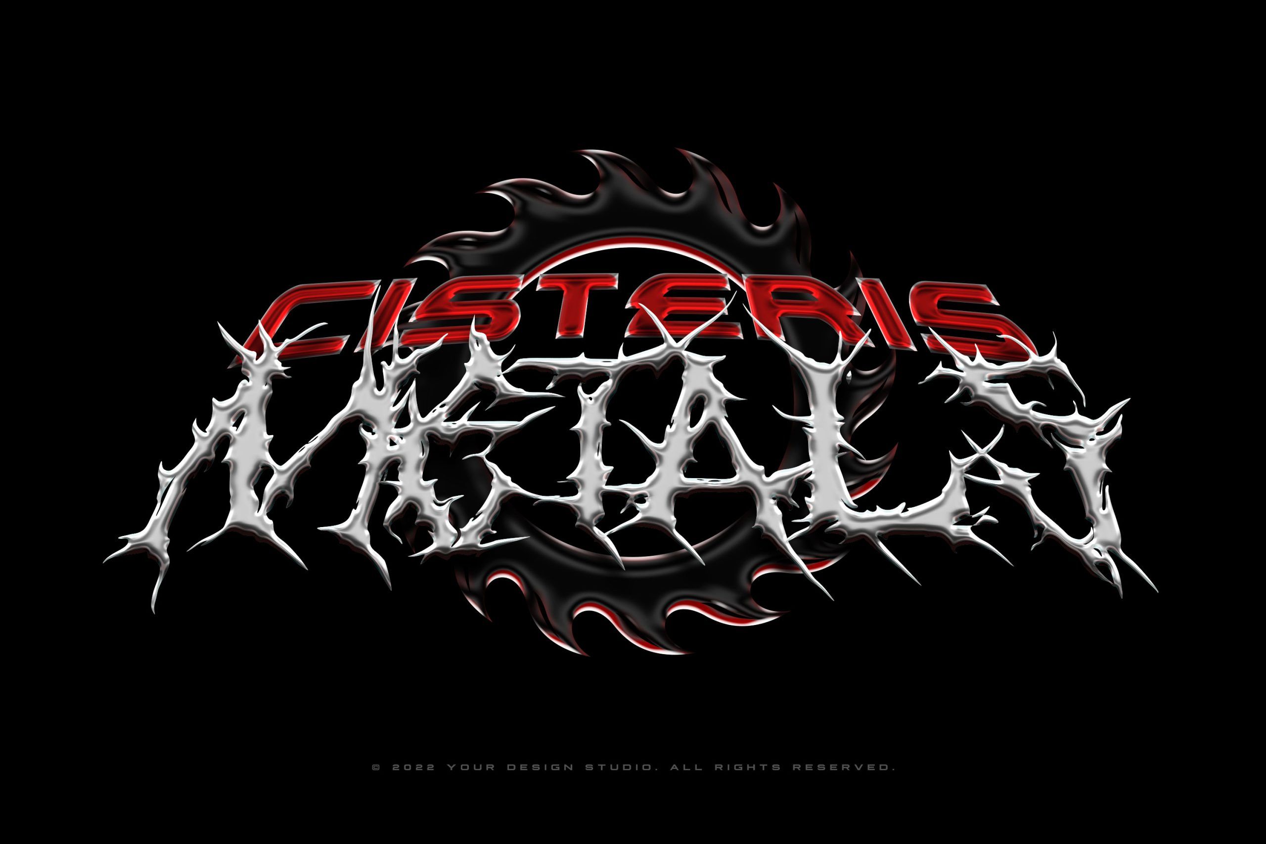 2560x1707 Y2K Chrome Logo / Text Effect Vol. 03 PSD Text Style