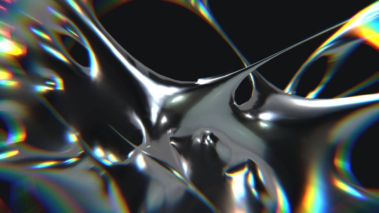 1244x700 Design of Liquidy chrometype futuristic y2k looping design element Background