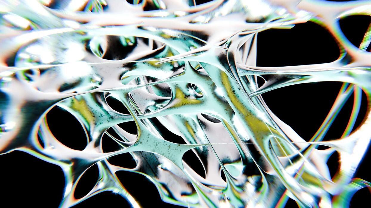 1244x700 Design of Glowing chrometype futuristic y2k looping design element Background