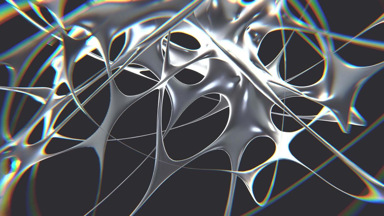 1244x700 Fluid chrometype futuristic y2k looping design element Background