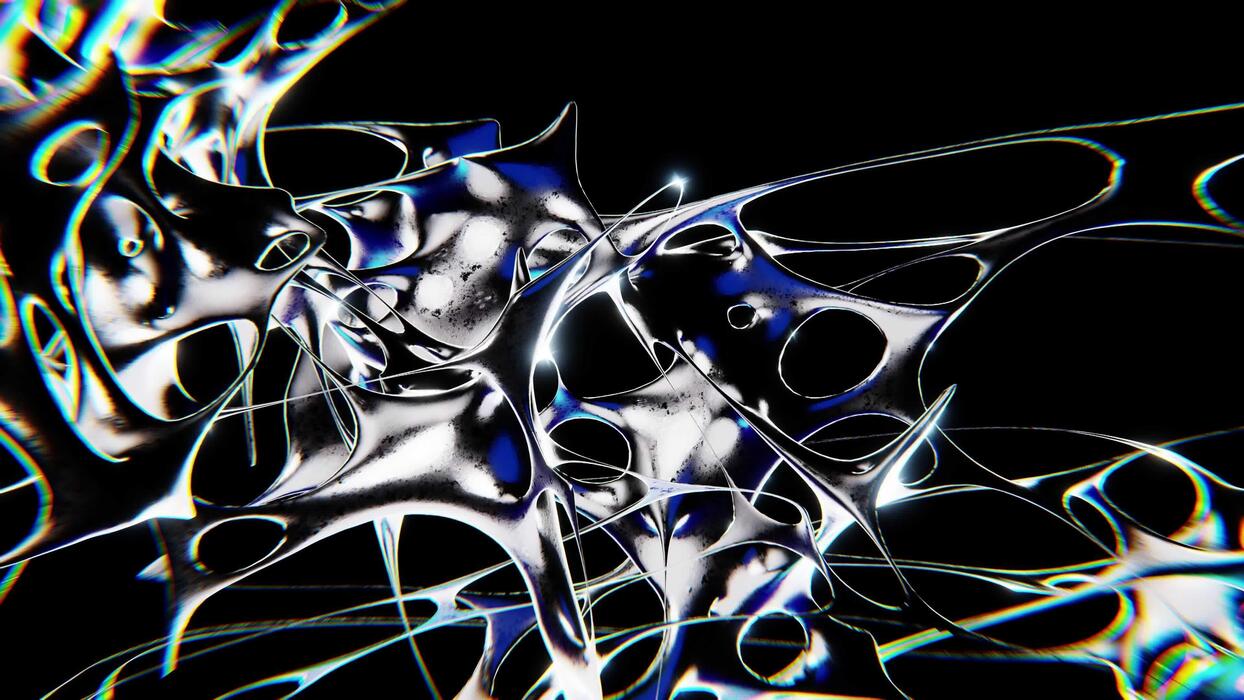 1244x700 Design of Artistic chrometype futuristic y2k looping design element Background
