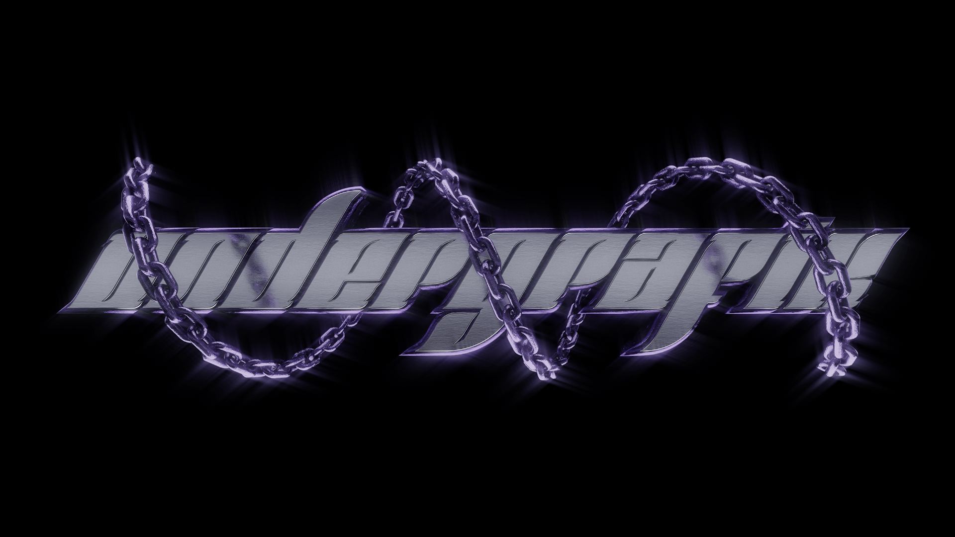 1920x1080 y2k chrome text + chain (Blender Animated Mockup) (1). Image - Behance