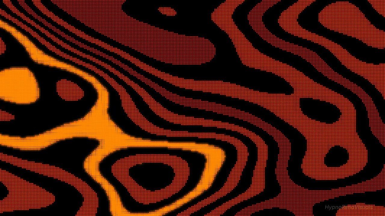 1280x720 Y2K Pixel Glow Live Wallpaper • 10 Hour Hypnotic LED Loop (4K 60FPS). Orange, Red & Black