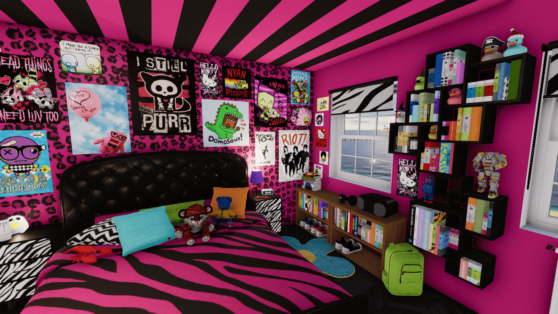 1920x1080 y2k scene queen bedroom