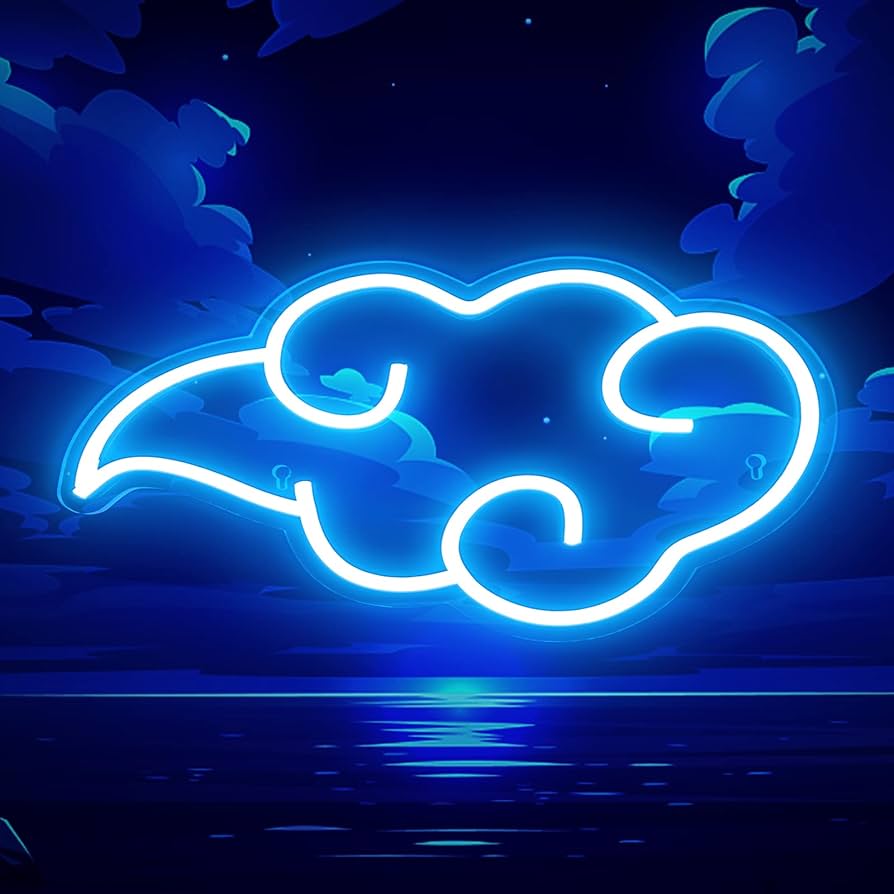 894x894 Neon Blue Anime Wallpaper