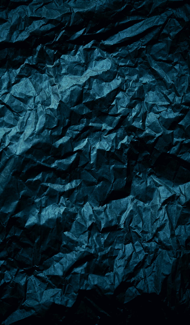 800x1371 Blue crumpled texture, Lui, aluminium, artistic, blue black, crumpled paper, HD phone wallpaper