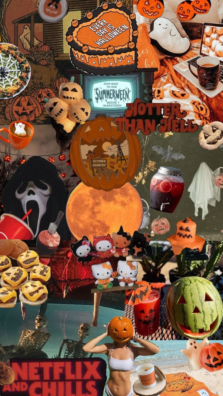 736x1308 summerween. Summerween desktop wallpaper, Summer ween wallpaper, Halloween season aesthetic