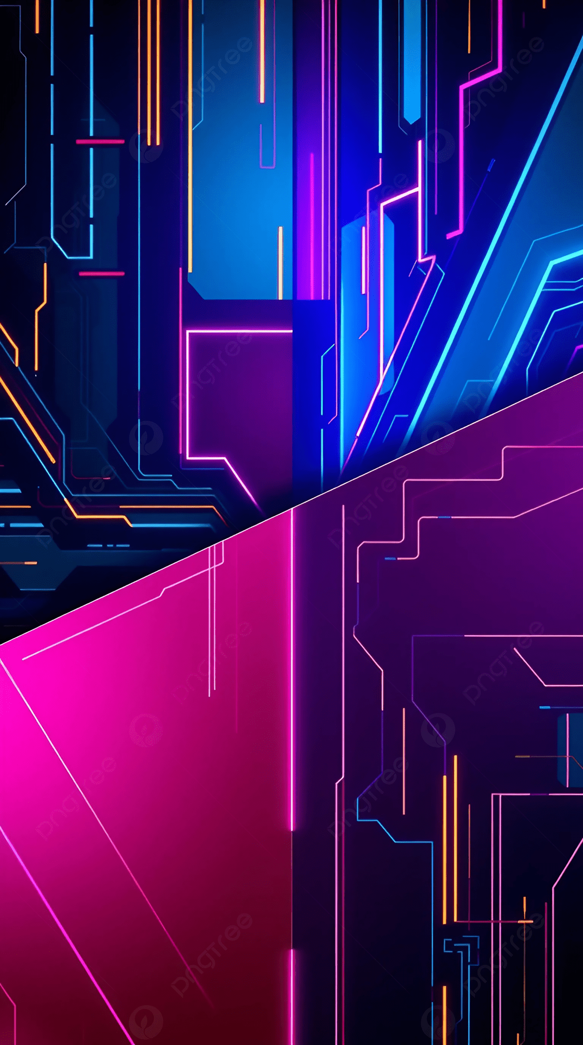 1200x2150 Neon Tech Vibrant Digital Background Wallpaper Image For Free Download