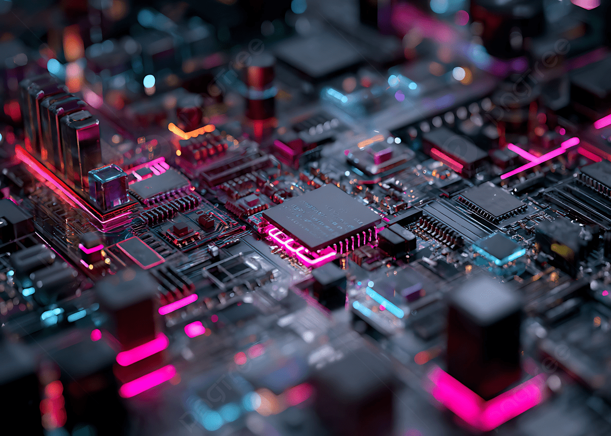 1200x857 Neon Circuit Board With Pink And Blue Lighting For High Tech Background, Circuit, Board, Neon Background Image And Wallpaper for Free Download