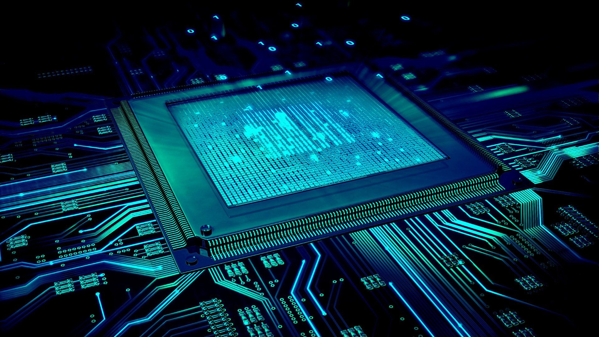 1920x1080 Neon Circuit Core