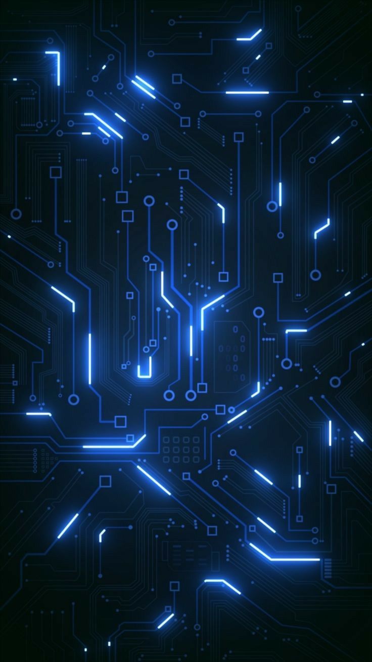 736x1308 Blue Neon Tech Background