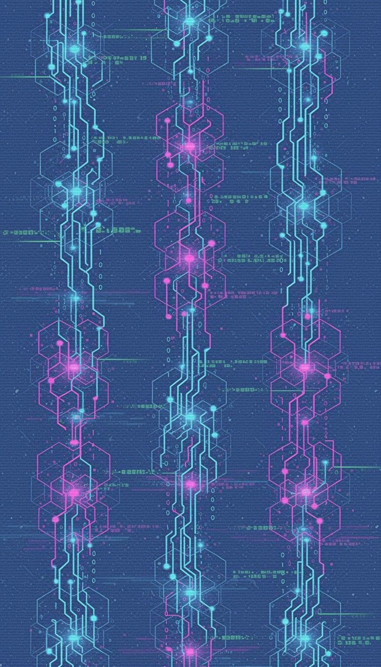 768x1344 Free Neon Technology Pattern Image, Technology, Cyberpunk