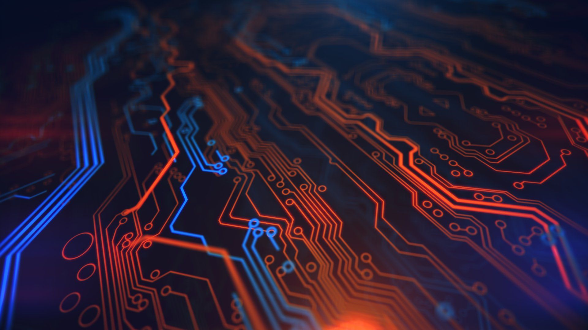 1920x1080 Neon Circuitscape