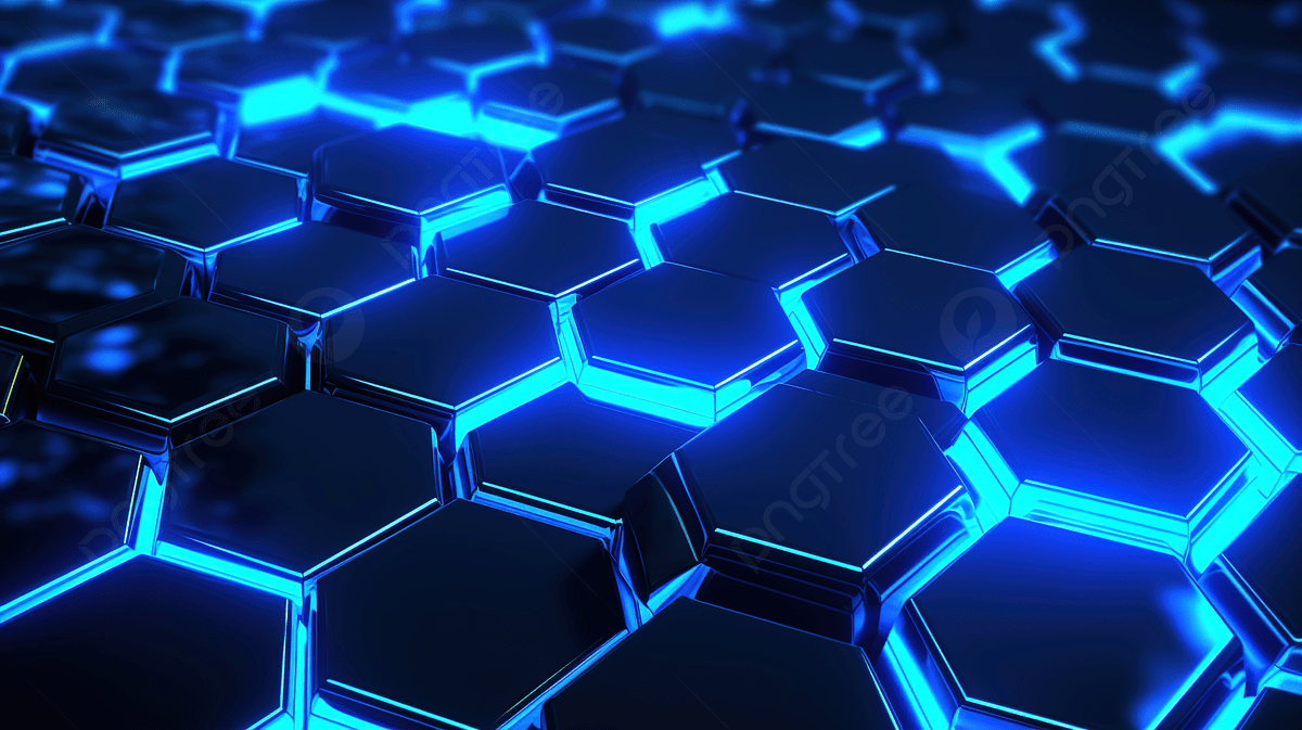1200x673 Neon Blue Wave Hexagon Technology A 3D Rendering Of Digital Structure Background, Blue Wallpaper, Abstract Wallpaper, Modern Wallpaper Background Image And Wallpaper for Free Download